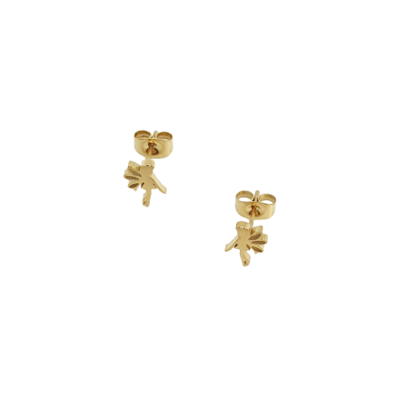 earrings gold steel fairy 